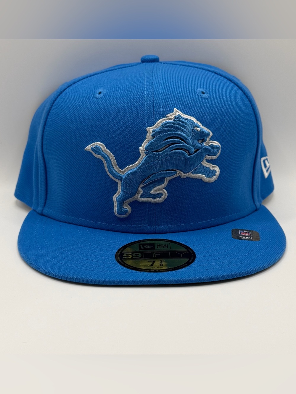 Detroit Lions New Era 59FIFTY Fitted Hat 7 3/8 Classic Blue Cap